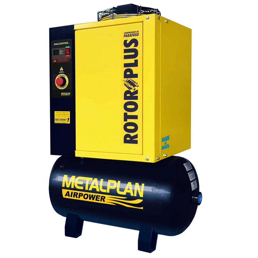 Compressor de Ar de Parafuso 07 Bar 20 PCM 70 Litros Rotor Plus R4 ...