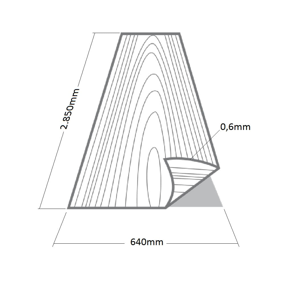 Folha De Madeira Pré Composta 2850x640x06mm Imbuia Quartier Sayerlack Gasometro 5681